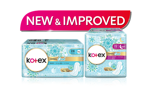 Kotex herbal cool products 