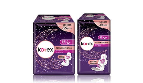 Kotex total protection products 
