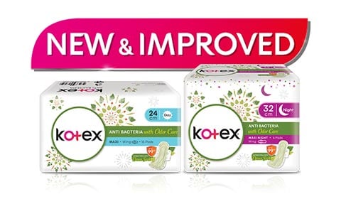 Kotex anti bacteria odor care