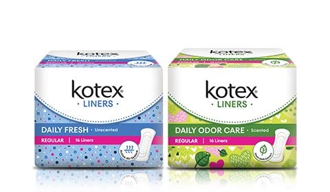Kotex liners range